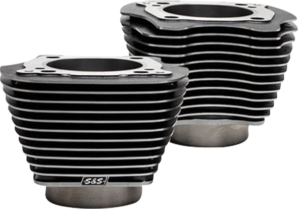 S&S Cycle 910-0739A Cylinder Set - Unhoned - Black Granite w/Highlights - M8