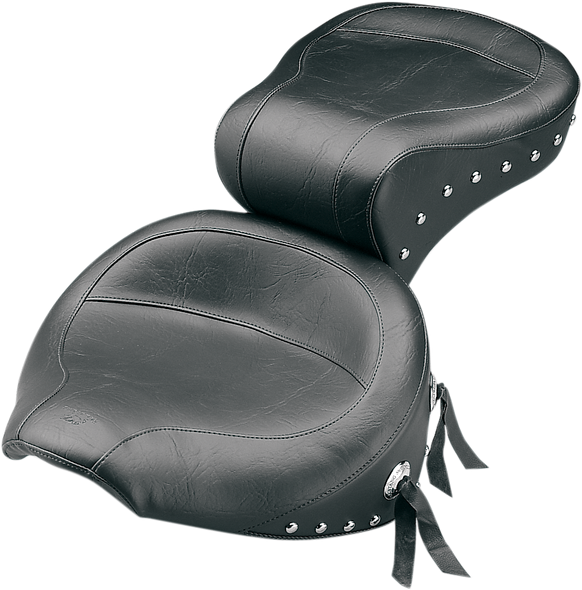 Mustang 75503 Wide Studded Touring Seat - Softail 84-99