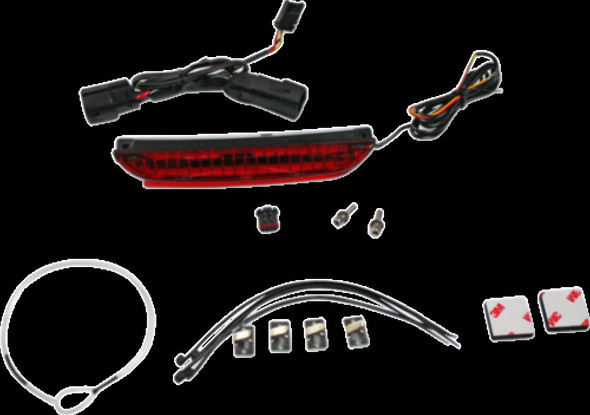 Custom Dynamics Luggage Rack LED Light Bar w/ Red Lens for Harley Davidson Glide
