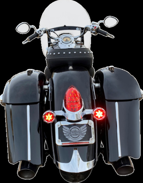 CUSTOM DYNAMICS PB-BR-RR-IND-CR LIGHT LED BLTRNG CHR/RED