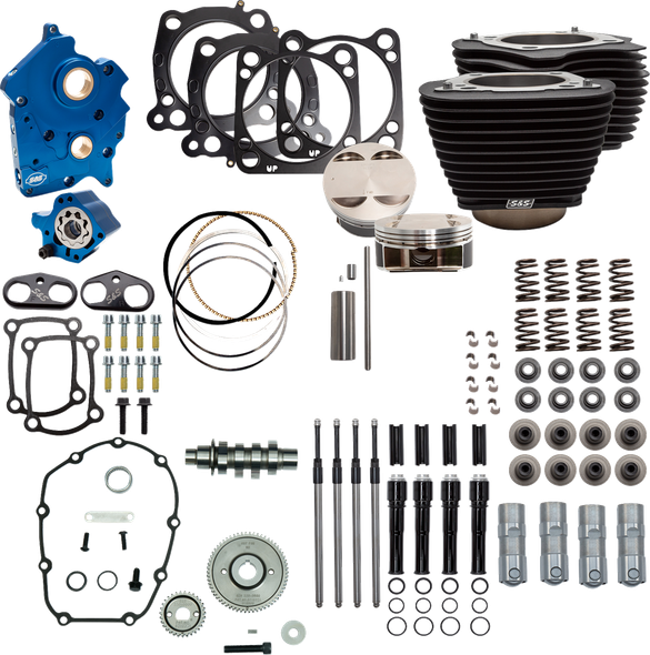 S&S Cycle 310-1059C Power Pack - Oil Cooled - Black Granite w/Highlights - M8