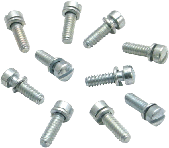 S&S Cycle 50-0063 Float Bowl Slotted Screws - Super B/E/G - 10 Pack