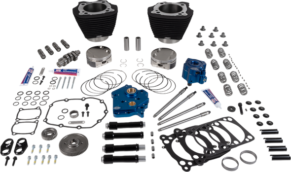 S&S Cycle 310-1397 129" Power Package - Black w/o Highlights - 107" M8