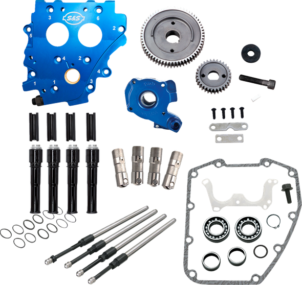 S&S Cycle 310-1266 Cam Chest Kit without Cams - Black Pushrods - Twin Cam