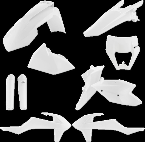 17-19 FOR KTM 500EXCF: Acerbis Full Plastic Kit (White)
