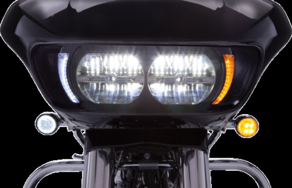 Ciro 45251 Fang Headlight Bezel Black for 2015-2020 Harley Road Glide