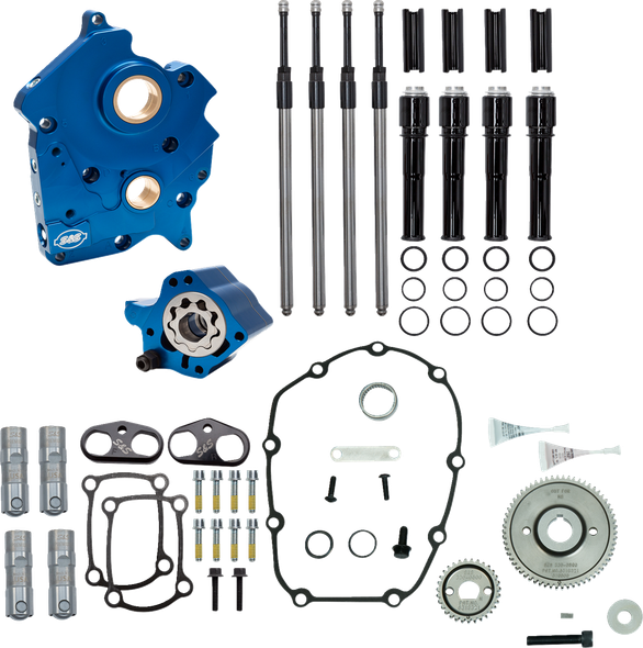 S&S Cycle 310-1260 Cam Chest Kit without Cams - Black Pushrods - M8
