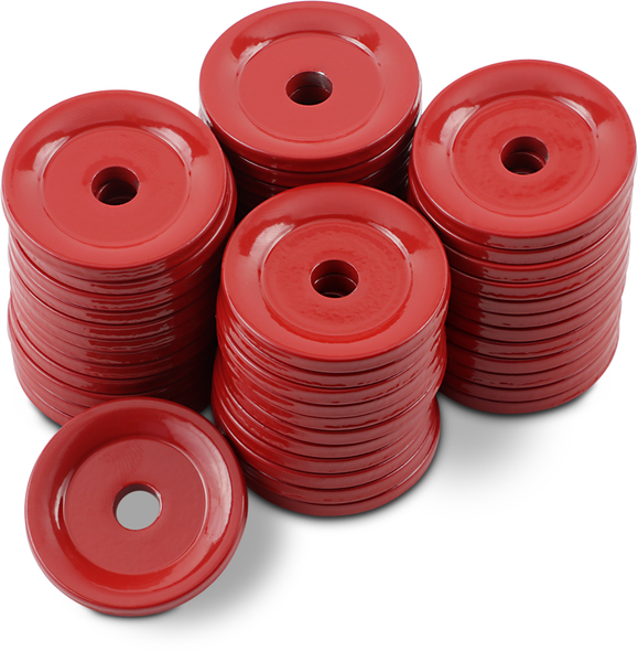 WOODY'S ARG-3790-48 Support Plates - Grand Digger - Red - Round - 48 Pack