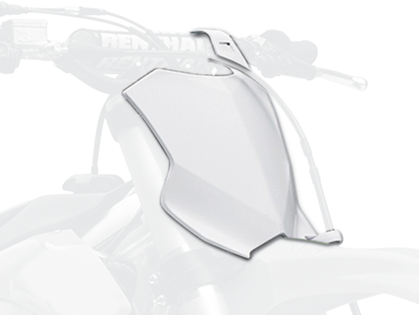 Polisport 8662900002 Number Plate - OEM White - Kx 85/100