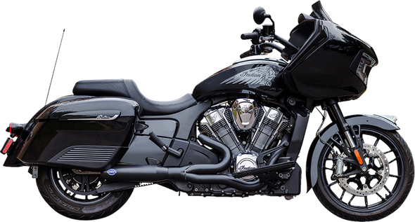 S&S Cycle 550-1085 2-into-1 Qualifier Exhaust System - Black - Stainless Steel