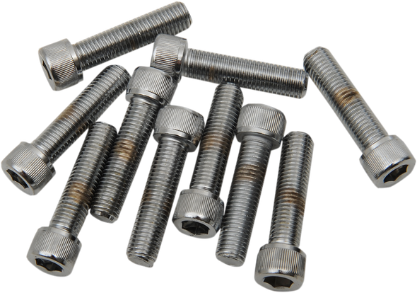 Drag Specialties Bolts - Socket-Head/ Knurled/Fine Thread - 10 Pack