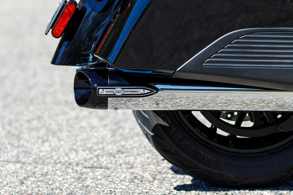 S&S Cycle 550-1076 4" Broadhead Slip-On Mufflers - Slash Cut - Chrome