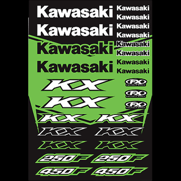 FACTORY EFFEX 22-68130 DECAL KIT UNIV KAW KX