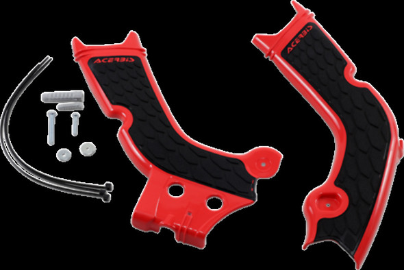 Acerbis 2736331018 X-Grip Frame Guards - Red/Black