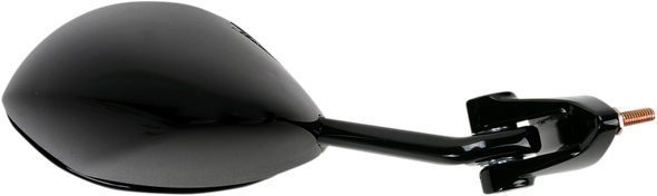 Emgo 20-43062 Mirror - Side View - Cat Eye - Black - Left
