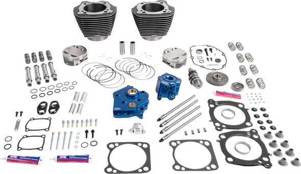 S&S Cycle 310-1402 132" Power Package - Black Granite - 114"/117" M8