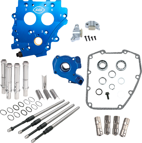 S&S Cycle 310-1271 Cam Chest Kit without Cams - Chrome Pushrods - Twin Cam