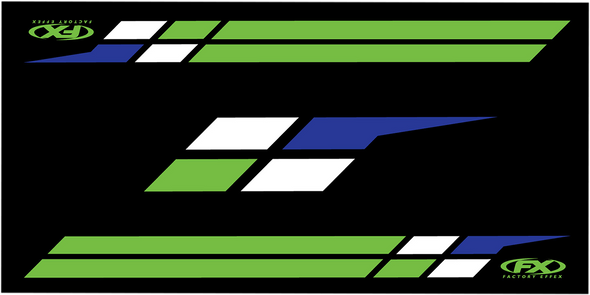 Factory Effex 22-45120 Door Mat - Green - for Kawasaki