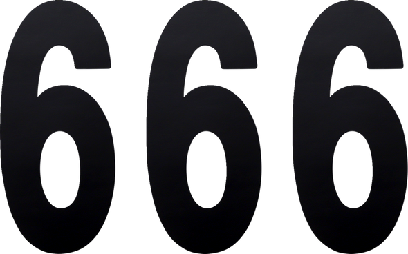 Factory Effex 02-4476 Fx Number 6 - Black - 8"