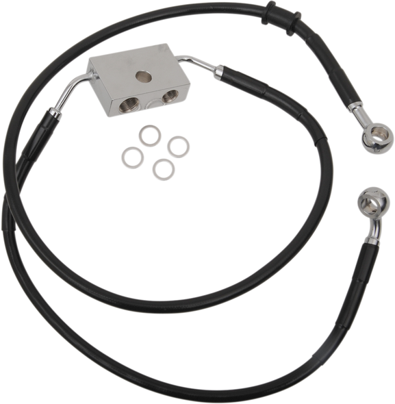 DRAG SPECIALTIES 1741-5295 FRT BRAKE LINE XL BK +8