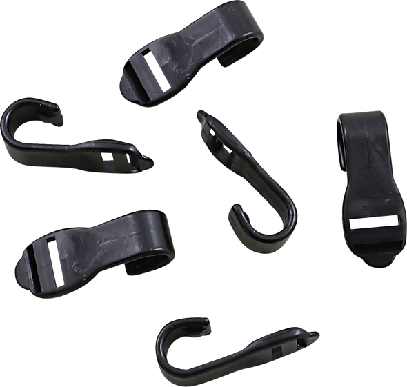 Parts Unlimited 4003-0150 Cover Hooks - Snowmobile - Black - 6 Pack
