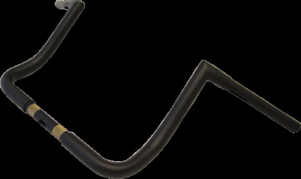 LA Choppers Flat Black 12" Twin Peaks Handlebars for 1996-2019 Harley Touring