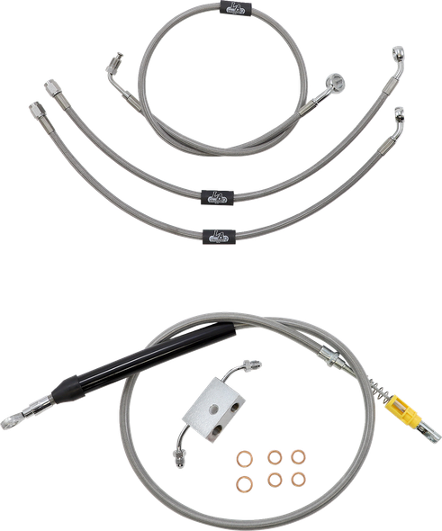 La Choppers LA-8157KT-13 Standard Stainless Braided Handlebar Cable/Brake Line