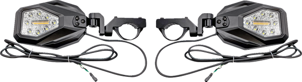 Custom Dynamics SXS-Mirror Mirrors - SXS - Side View - Hexagon - Black