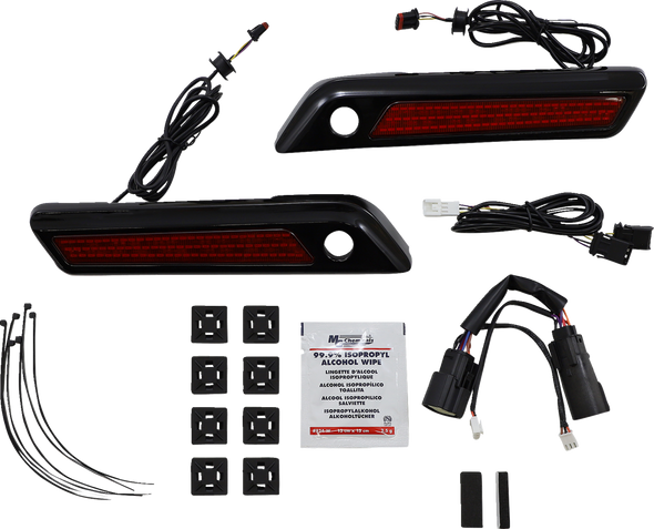 Custom Dynamics CD-SBL-BCM-RB Latch Light - Saddlebag - Red - Black