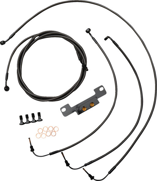 La Choppers LA-8056KT-08M Standard Midnight Braided Handlebar Cable/Brake Line