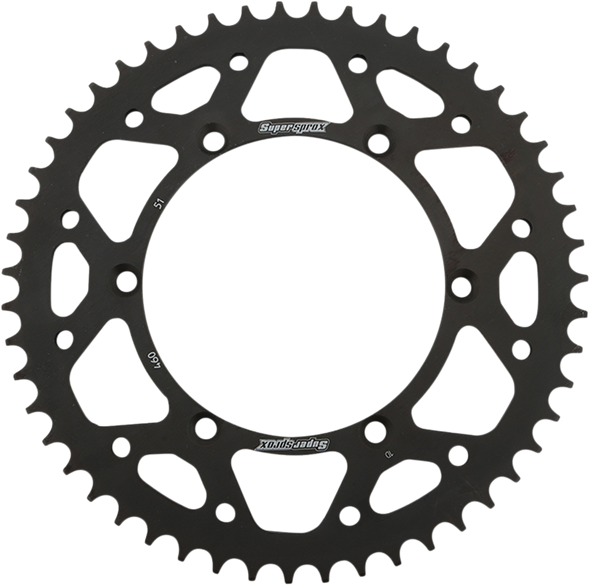 Supersprox RFE-460-51-BLK Steel Rear Sprocket - 51 Tooth