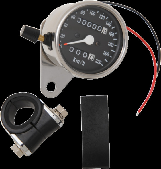 DRAG SPECIALTIES 2210-0331 SPEEDO 2:1 W/TRP BLK KM/H