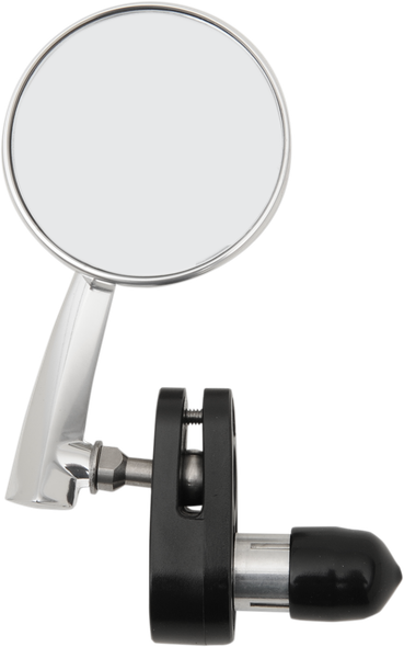 Emgo 20-34044 Mirror - Side View - Round - Polished - Left