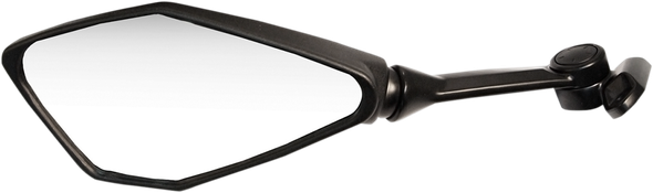 Emgo 20-49252 Mirror - Side View - Polygon - Black - Left
