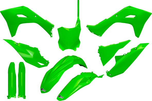 UFO KAKIT231F@AFLU Body Kit - Fluorescent Green - for Kawasaki - Kx 24-26