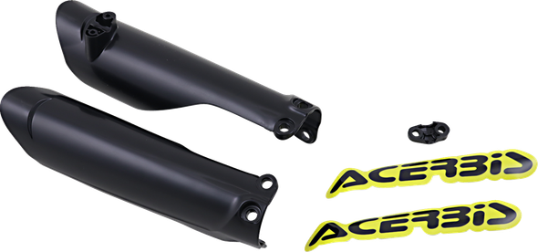 Acerbis 2791510001 Lower Fork Covers for Inverted Forks - Black