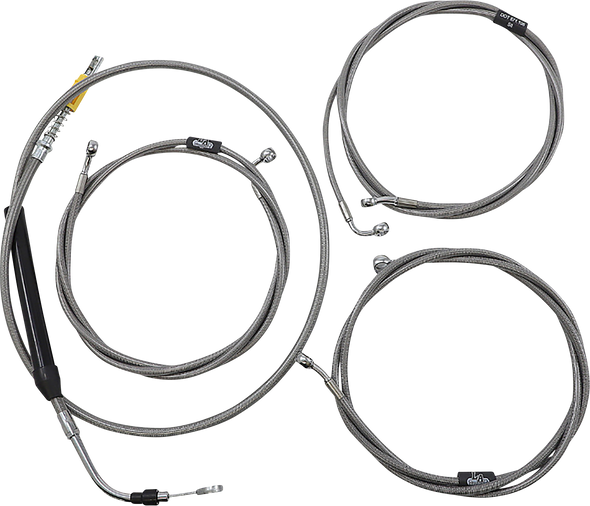 La Choppers LA-8058KT-19 Standard Stainless Braided Handlebar Cable/Brake Line