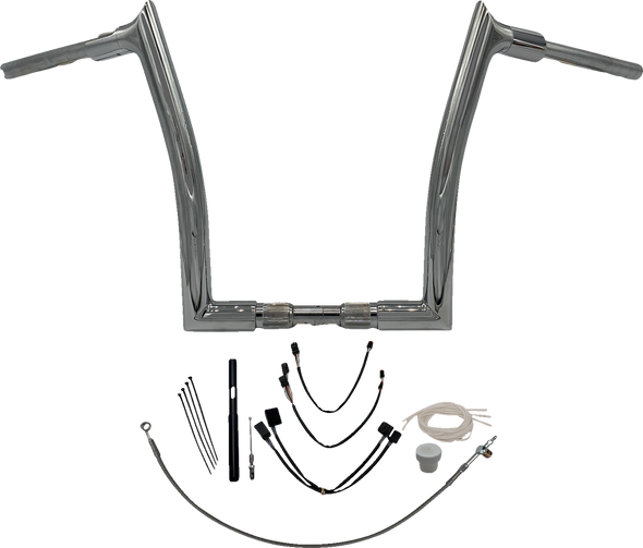 Fat Baggers Inc. 819614 1-1/2" Ez Install Pointed Top Handlebar Kit - 14"