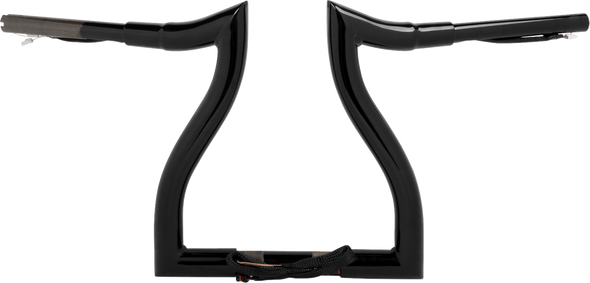 La Choppers La-7316-12BW Pre-Wired Hammerhead Handlebar - 12" - Black