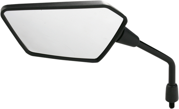 Emgo 20-49222 Mirror - Side View - Polygon - Black - Left