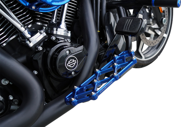 Arlen Ness 410-055 Diamond Floorboards - Driver - Blue