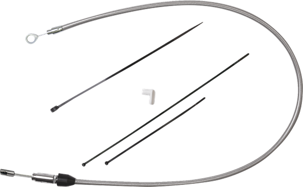 Drag Specialties Quick Connect Clutch Cable - Upper - 36" - Stainless Steel