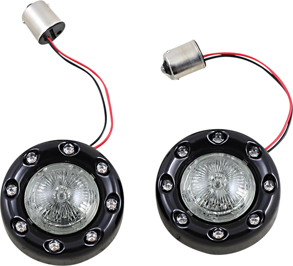 Custom Dynamics PB-BR-RR 56-BS Bullet Turn Signal 1156 - Black - Smoke Lens