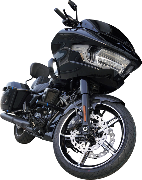 Arlen Ness 71-422 Wheel - Factory 24 - Front - Black/Contrast Cut - 21x3.5
