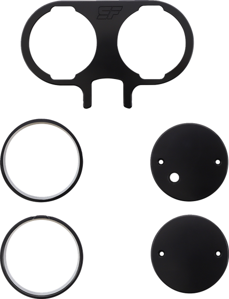 Slyfox TM-SLY26 Gauge Mount - Dual - Black - Dyna