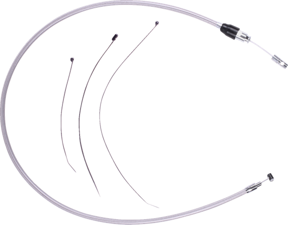 Drag Specialties Quick Connect Clutch Cable - Upper - Stainless Steel