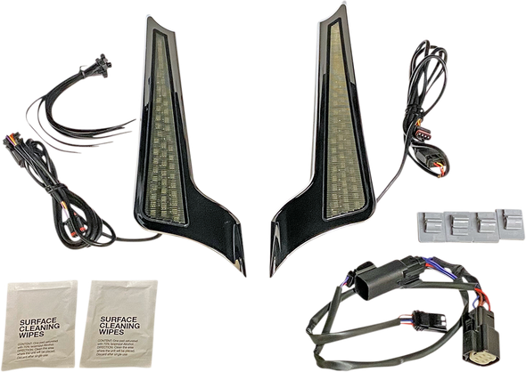Custom Dynamics CD-FASCIADCSS6C Panel Lights - Chrome - Smoke Lens