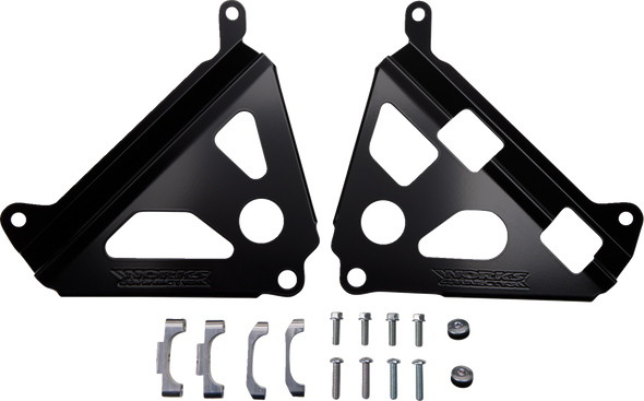 Works Connection 18-B181 Radiator Brace Set - Black - for Yamaha