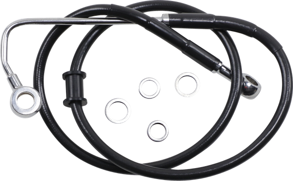 DRAG SPECIALTIES 1741-5760 BLACK BRAKE LINE 15-17 SOFTAIL +2"