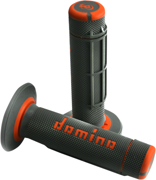 Domino A02041C4540A7-1 Dually Grips - Half Waffle - Black/Orange